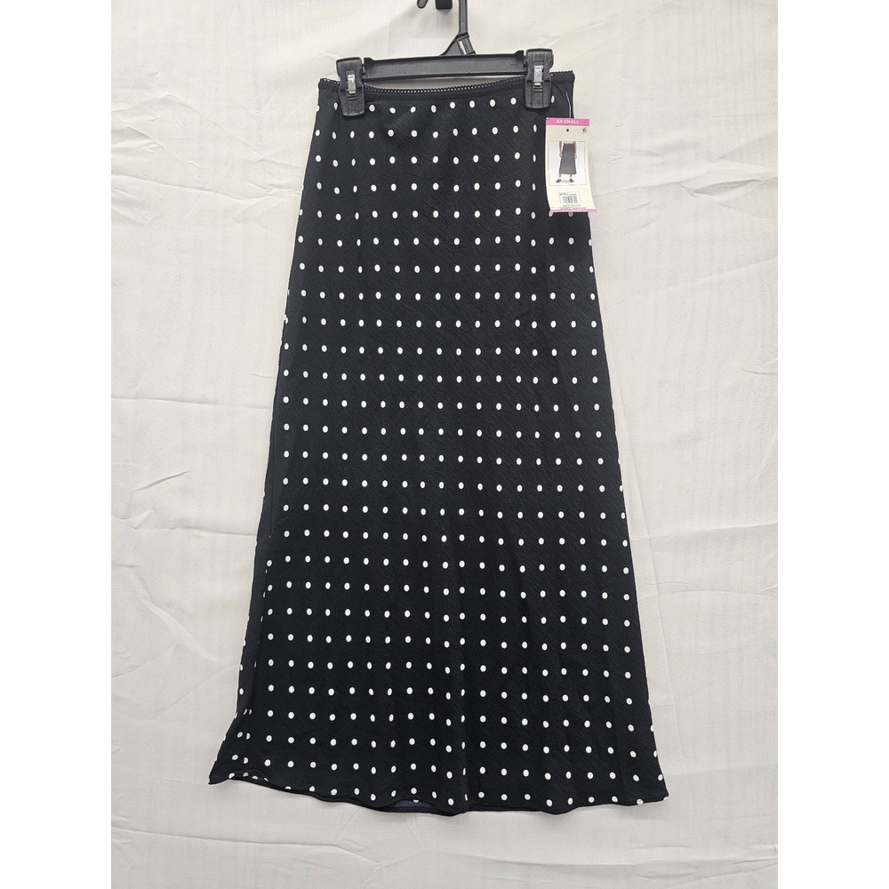 Aeropostale Womens Polka Dot Slip Skirt Black White Midi XXS 157195 CBSDVI1